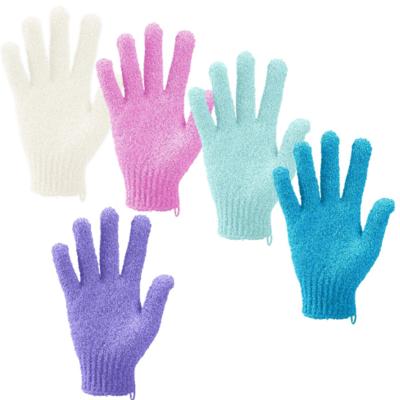 China EXFOLIATING Hot Selling Nylon Strong Heavy Exfoliating Glove For Bath Shower Dead Skin Remove for sale