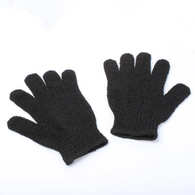 China EXFOLIATE Five Finger Eco-Friendly Nylon Massage Glove Dead Skin Remover Body Exfoliating Gloves for sale