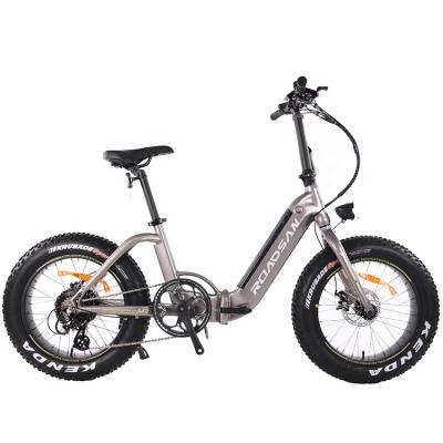 China 20 inch fat tire standard folding bike customize factory rear electric folding bicycle motor electric bike for sale