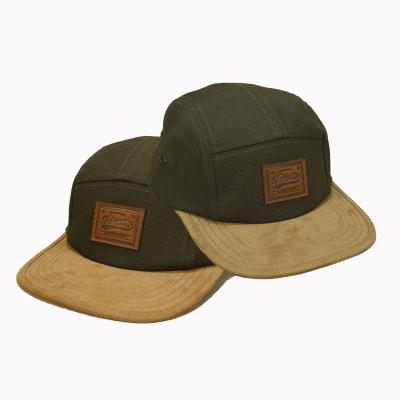 China Custom High Quality Wholesale Camping COMMON Brim Hat 5 Panel Brim Hat Suede Flat Brim Hats for sale