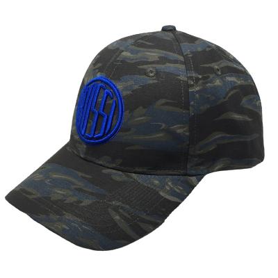 China JOINT Custom Blast Embroidery 6 Panels Curved Brim Baseball Cap Camouflage for sale