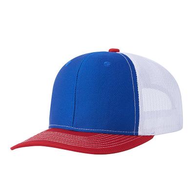 China COMMON Two Tone Custom Vintage Trucker Caps Curve Edge Mesh Breathable Trucker Hats for sale