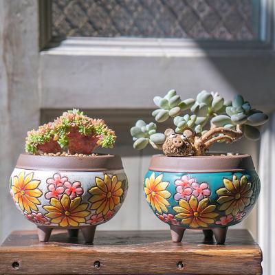 China Small Mini Cute Korean Bulk Cheap Gold Minimalist OEM Ceramic Succulent Pot Flower Factory Wholesale Succulent Planter Flower Pot for sale