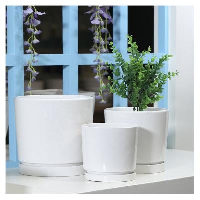 China Cheap Home Garden Planter Pot Set Small OEM Decoration Indoor Ceramic Flower Pot Indoor Plant Flower Pot For Planting for sale