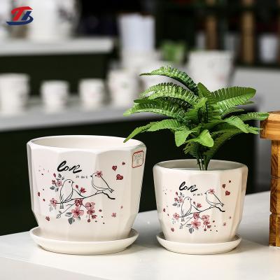 China OEM Elegance Minimalist Art Wedding Design Matte Garden Decoration Fine Origami Ceramic Flower Pot for Indoor for sale