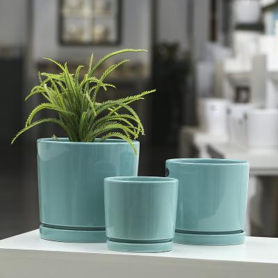 China Contemporary Cheap Garden Planter Ceramic Wholesale Flower Pot For Succulent Plant for sale