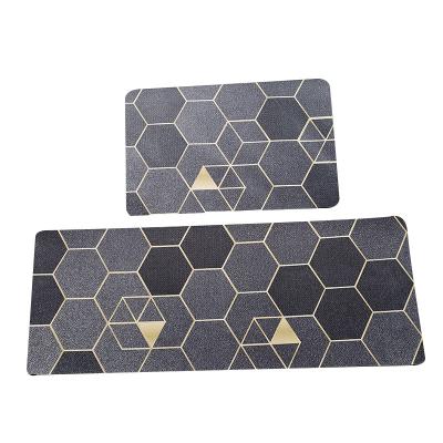 China Sustainable Kitchen Mat Set Customizable Antiskid Doormat Leather Waterproof Bathroom Kids Suitable Cover for sale