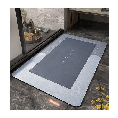 China Super Sustainable Water Absorbing Rollable Soft Quick Drying Diatomite Bath Mat Bath Mat for sale