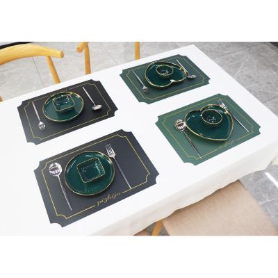 China Oilproof Logo Table Setting Custom Place Mats Personalize Tableware Heat Resistance Place Mat for sale