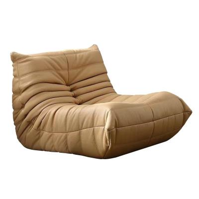 China Boy style lazy sofa wrinkle sofa chair floor tatami chair foldable modern leather fixed lazy sofa MOQ1 for sale