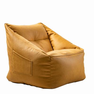 China Nordic Modern Luxury PU Foldable Sponge Free Leather Sponge Light Couch Living Room Sofa Lazy Blanket For Home Outdoor Bean Bag for sale