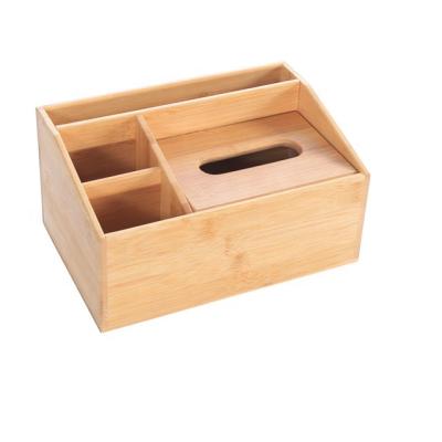 China Hot Selling Bamboo Square Multifunctional Fancy Customized Hotel Smart Wooden Tissue Box for sale