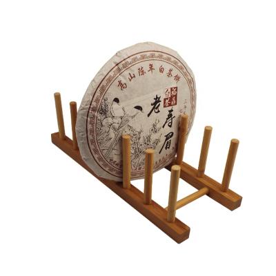 China China Kitchen Cups Display Rack 7 Mounts Dish Wooden Rack Pots Turntable Rack for sale