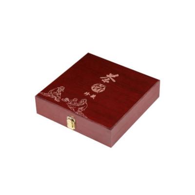 China Handmade Luxury Custom Glossy Wooden Box Tea Caddy Set Gift Organizer for sale