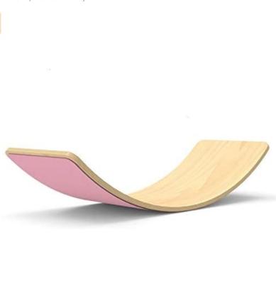 China Fitness Complete Exercise Wooden Seesaw For Kids Training And Playing Balance Wooden Board for sale