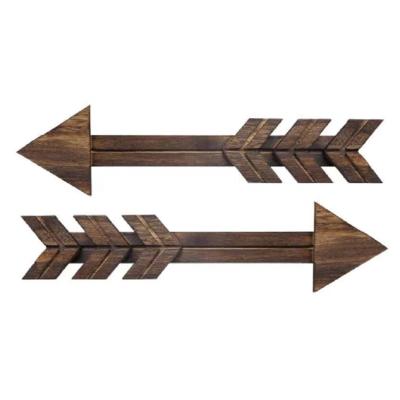 China CLASSIC Rustic Wooden Arrow Sign Wall Decor - Decorative Farmhouse Wall Hanging Decor Home Sign for sale