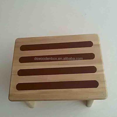 China stool home & Ottoman Small Oak Material Foldable Foot Stool Adjustable Wooden Nursing Stool for sale