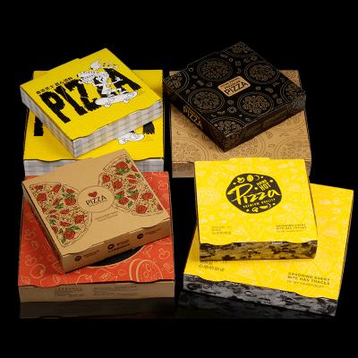 China Disposable Eco Friendly Cardboard Corrugated Pizza Packaging Box 7/9/10/12 Inch Pizza Boxes Paper Crate Pizza for sale