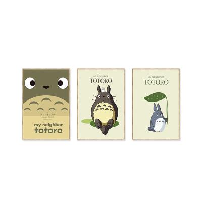 China paper & Hayao Miyazaki Totoro Cartoon Poster Cute Wall Paintings Bedroom Cardboard Decorative Painting HD Scroll Cloth Prints for sale