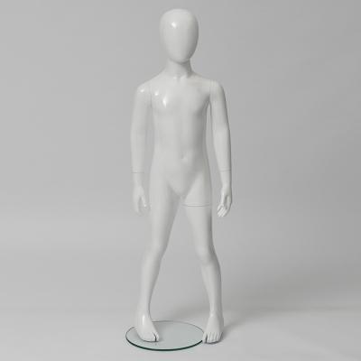 China Kids Maternity Mannequin with Egg Head in Gloss White, with round glass base and foot&calf fittings for sale