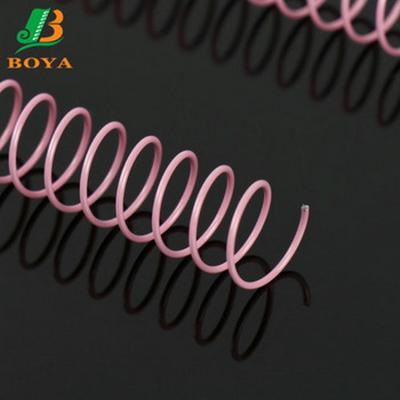 China Bind Notebook Colored Spiral Nylon Coated Binding Wire / Spiral Coil /Metal Spiral Ring Used In Notebook and Book Binding Made in China for sale