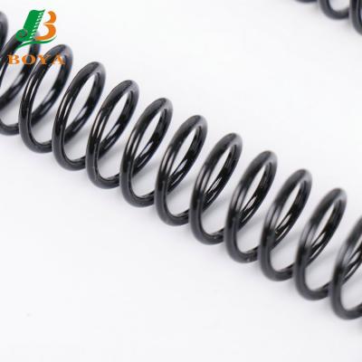 China Binding Loose Leaf Notebook Customized Any Length Orange Color Plastic Single Spiral Coil Binding Ring For Binding Paper for sale