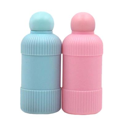 China Wholesale Custom HDPE Cosmetic Bottle 100ml Pink Blue Plastic Nail Polish Remover Bottle With Cap for sale