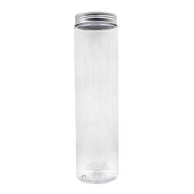 China 100ml 200ml 250ml 500ml 1000ml Empty Wide Mouth Cylinder Clear Plastic Beverage Bottles With Screw Cap for sale