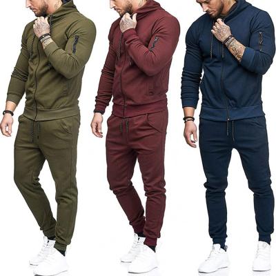 China Hot sale men's pockets anti-pilling gym jogger 2 pieces set custom logo men jogger sweatsuits set for sale