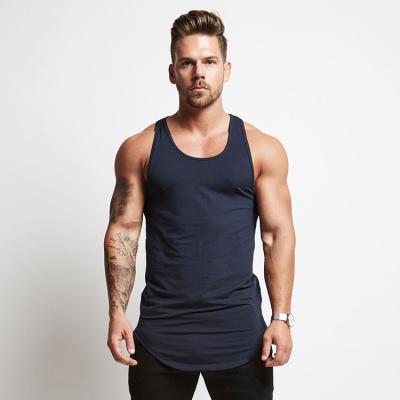 China Hot Selling QUICK DRY Men's Workout Vest Tank Tops Solid Color Fitness Men's Gym Sleeveless Tank Tops for sale