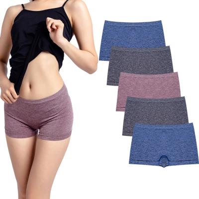 China NEW Style Breathable Women Fashion Seamless Underwear 5 Pcs Spandex Ladies Underwear Nylon Panties Custom Pack Logo for sale