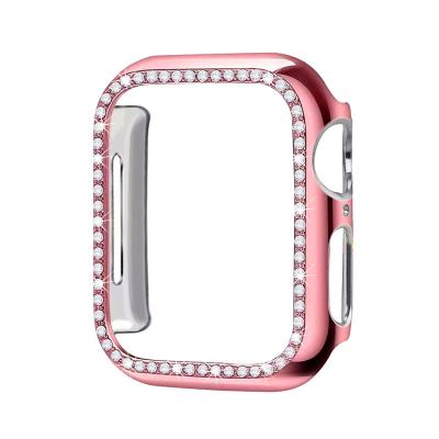 China Wholesale Single Row Diamond Apple Anti Scratch Smartwatch Screen Manufacturers Protective Case for sale