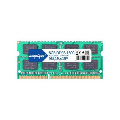 China Cheapest cost high performance ddr3 8gb 1600 1.5V DDR3 RAM Memory for notebook laptop for sale