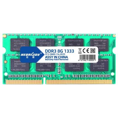 China Cheapest cost ddr3 8gb 1333MHz PC3-10600 so-dimm ram for laptop for sale