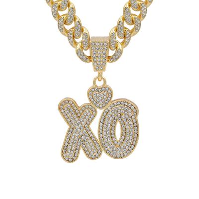 China Big Sale Hiphop Hip Hop Hip Hop Xo Hop Pendant 18k Gold Necklace Pendant for sale