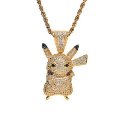 China Cute Pikachu Cartoon Anime Character Pikachu Pendant Personalized Pendant Iced Out Pendant for sale