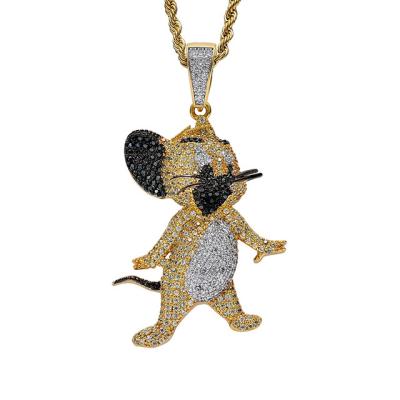 China Cute Hiphop Accessories Anime Cat and Mouse Jerry Pendant Nightclub Rapper Accessories for sale