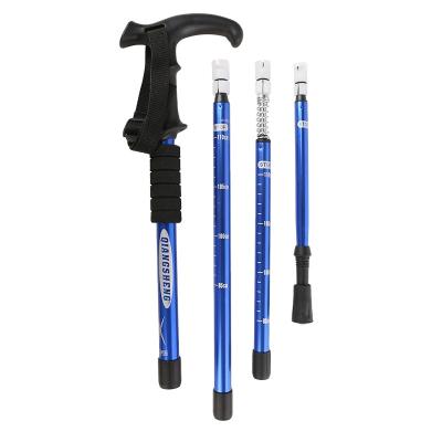 China Alpenstock Portable Adjustable Telescopic 4 Section Aluminum Alloy Ski Hiking Pole Walking Stick Length Adjustable Outdoor Trekking Canes Hot Selling for sale