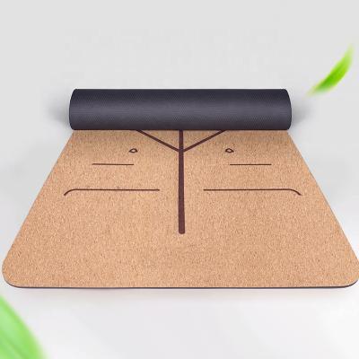 China Custom Waterproof Eco-Friendly Gym Best Premium Fitness Rufeng Thick Natural Cork Yoga Mat Hot Selling Waterproof Washable Durable Anti-Skid for sale