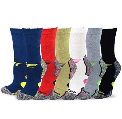 China Sustainable Viscose Bamboo Fiber Sports Cushion Eco-Friendly Custom Sporty Unisex Crew Socks Sock for sale