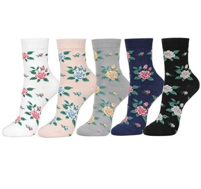 China Sustainable Women's Multi-pattern Fashion Cotton Ankle Socks Print New Style Could Be Customized for sale