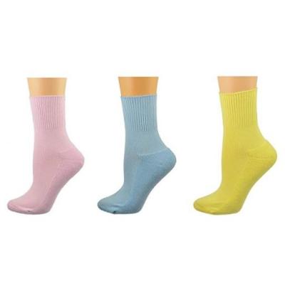 China Sustainable Womens Colorful Combed Cotton Cushioned Toe Sole Seamless Socks Comfortable Good Quality for sale