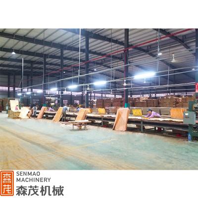 China Building Material Shops 24m 25m 30m Plywood Parquet Machine / Core Veneer Paving Machine for sale