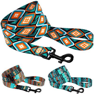 China Customized Hot Selling Durable Dog Nylon Rope 1.5M Tribal Pattern Suitable For Dog Daily Walking Leash for sale