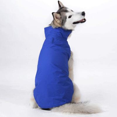 China Padded Fleece Striped Dog Coat For Warm Winter , Premium Reflective Adjustable Waterproof Dog Jacket for sale