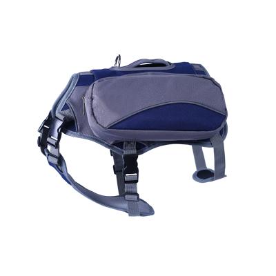 China Viable Multifunctional Adjustable Pet Pannier Dog Saddle Bag Backpack Traveling Harness For Camping for sale