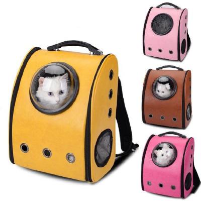 China Viable Luxury Large Pet Carrier Dog Shape Dog Shape Pet Transparent Bubble Backpack With Windows for sale