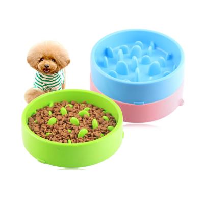 China Sustainable Pet Accessories Large Dog Slow Eating Bowl , Funny Non-Toxic Slow Feed Dog Bowl for sale