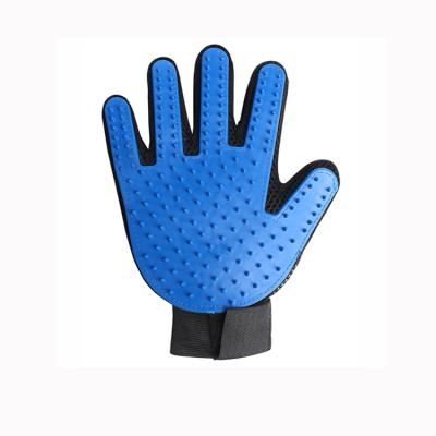 China Viable Wholesale Tool Five Finger Pet Accessories Silicone Pet Grooming Rejection Gloves for sale