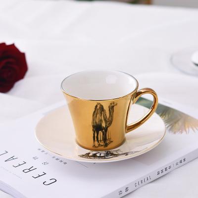 China Viable Creative Animal Pattern Mirror/Porcelain Cup Espresso Cup Nordic Modern Turkish Coffee Cups For Afternoon Tea Time for sale